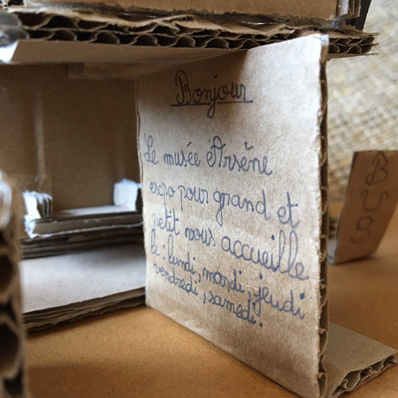 Arsène Beninca, Musée miniature en carton, photographie numérique, 2020 © Mucem