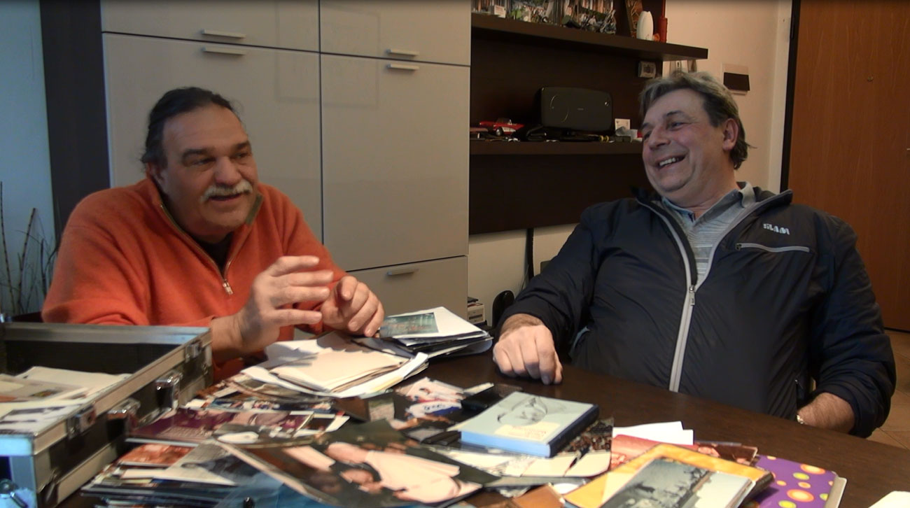 Capture d'écran de l’entretien (non-traduit) de Walter et Claudio