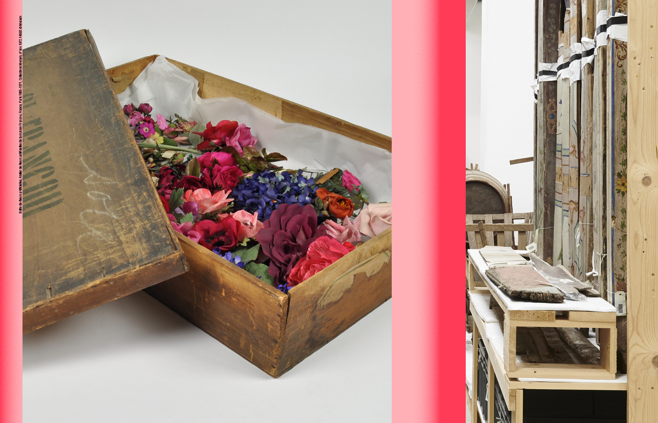 Boîte de fleurs artificielles, Atelier de fleurs artificielles de la maison Francou, France, Paris 1885–1971, Collections Mucem, n° inv. 1972.149.83 © Mucem